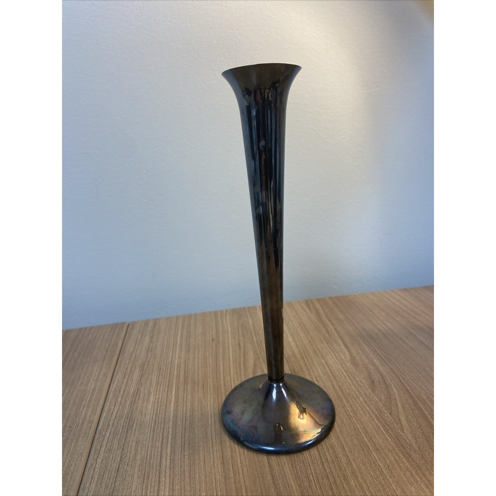 VTG Reed & Barton Iridescent Silver Plate Bud Vase - Picture 2 of 10